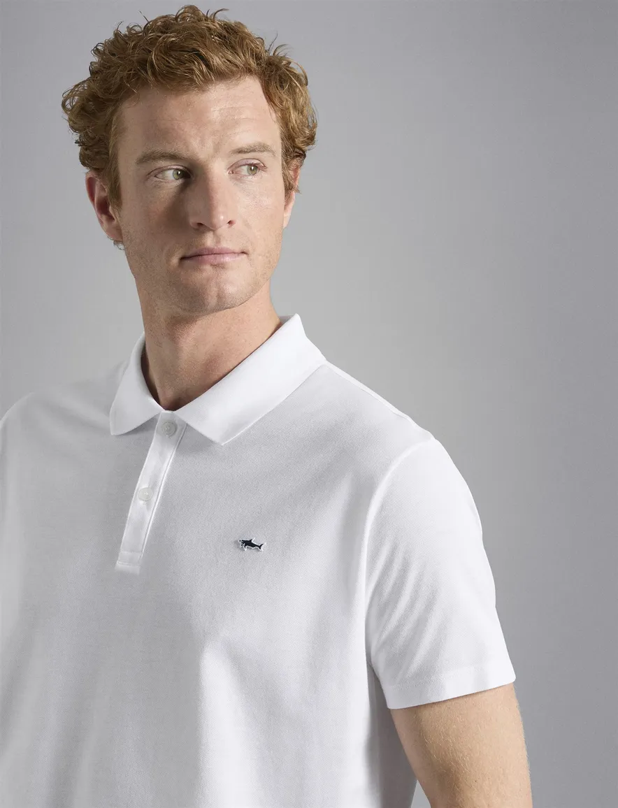 Poloshirt wit Paul & Shark katoen