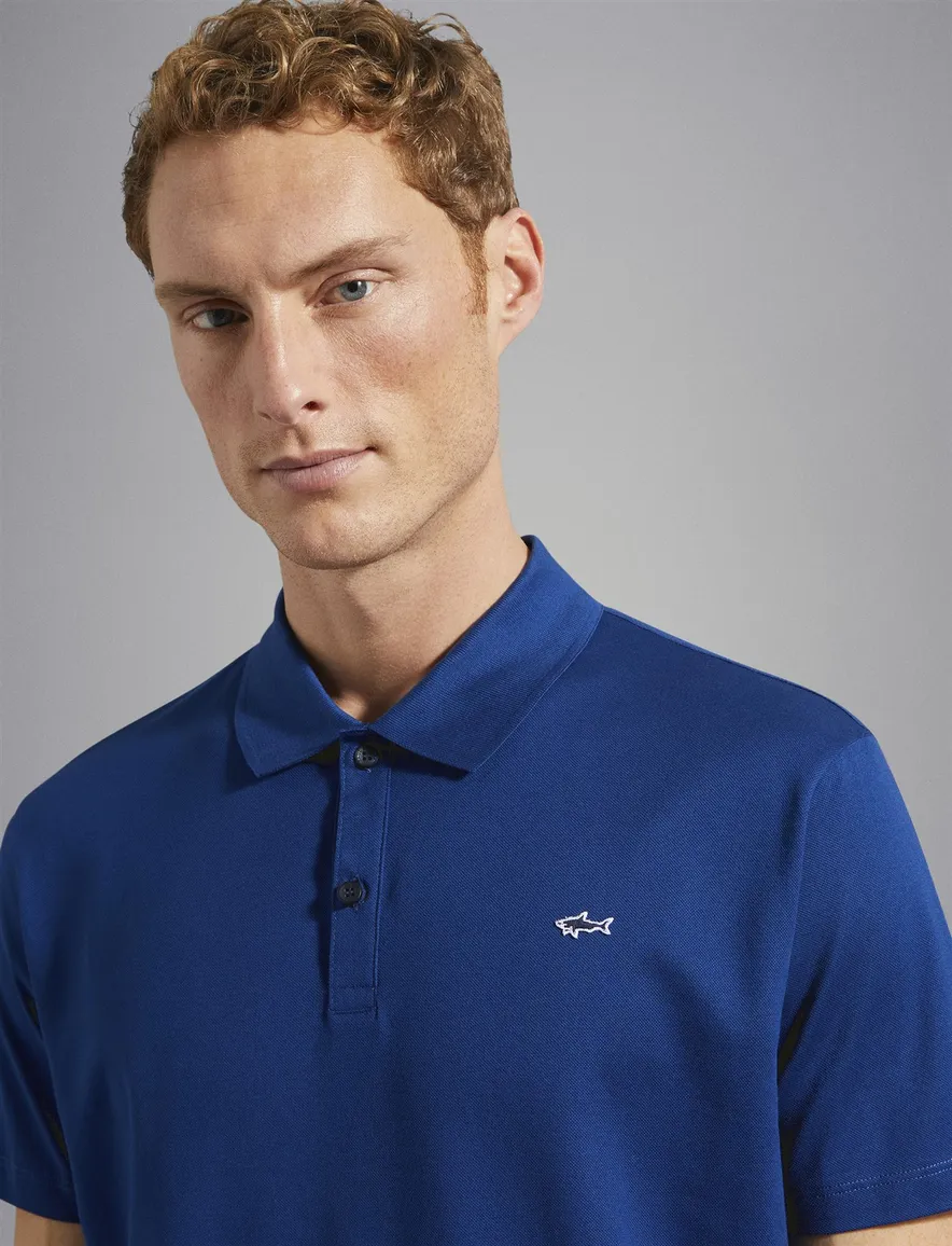 Paul & Shark polo katoen kobalt