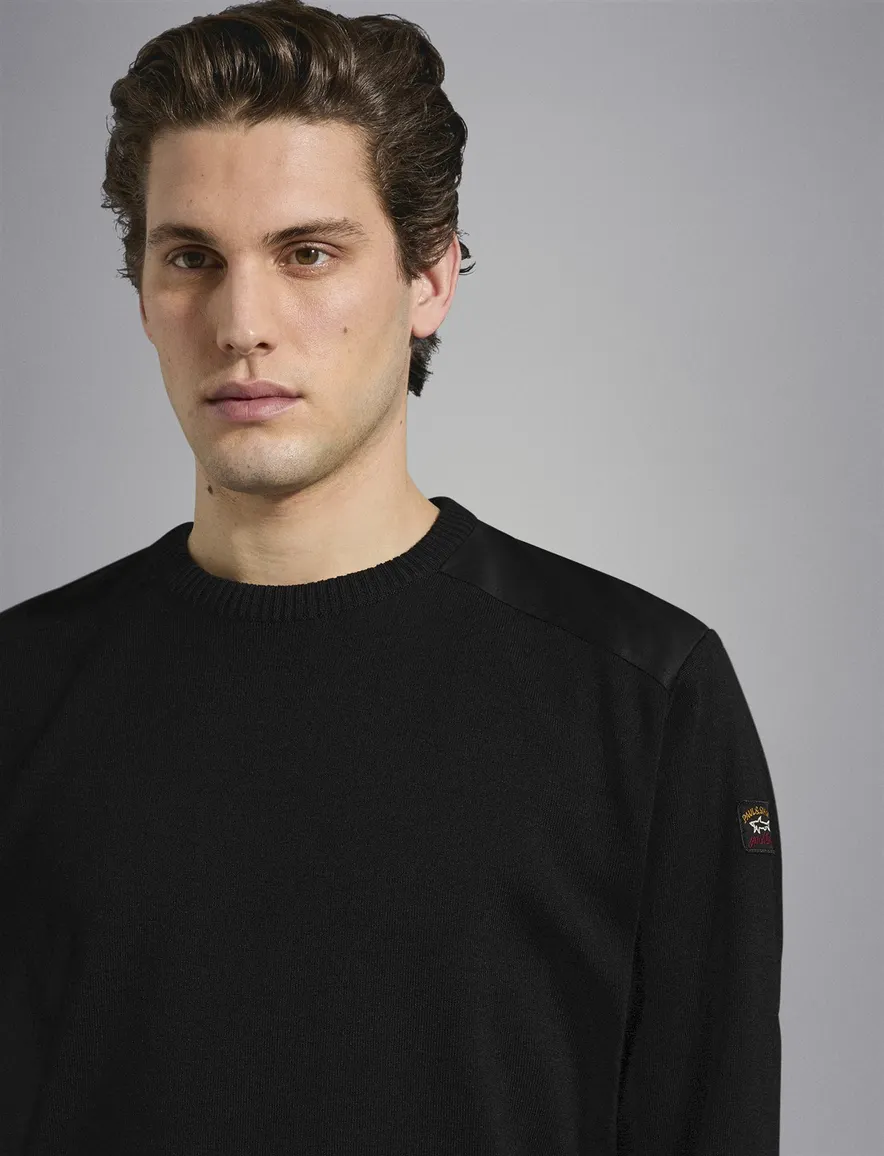 Paul & Shark trui zwart effen