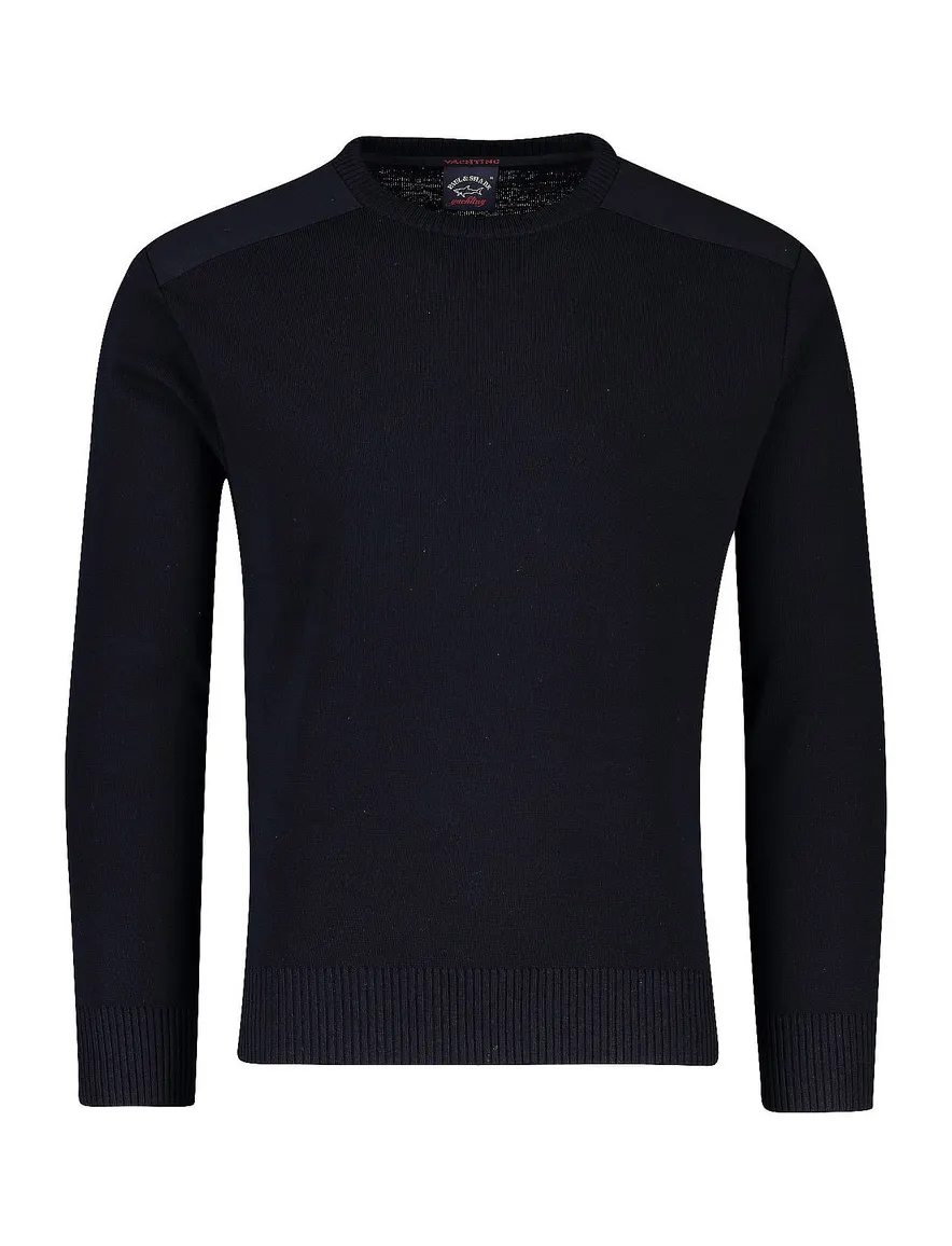 Paul & Shark trui donkerblauw effen