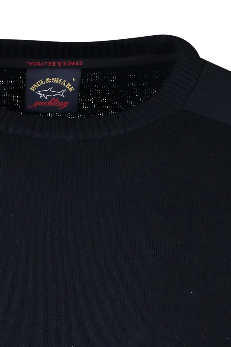 Paul & Shark trui donkerblauw effen