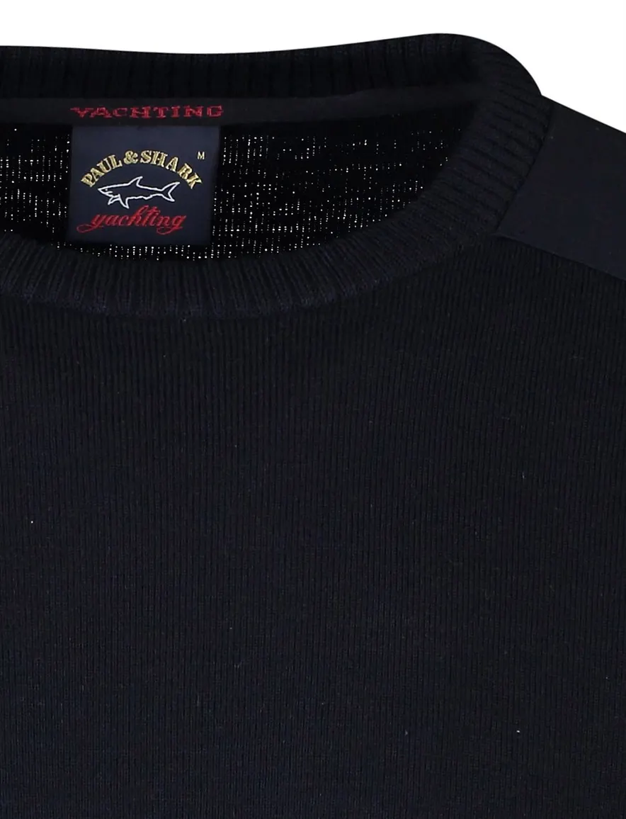 Paul & Shark trui donkerblauw effen