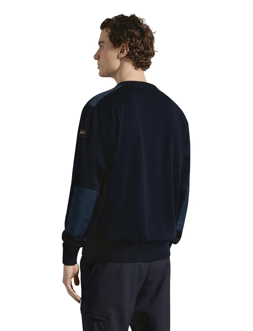 Paul & Shark trui donkerblauw effen