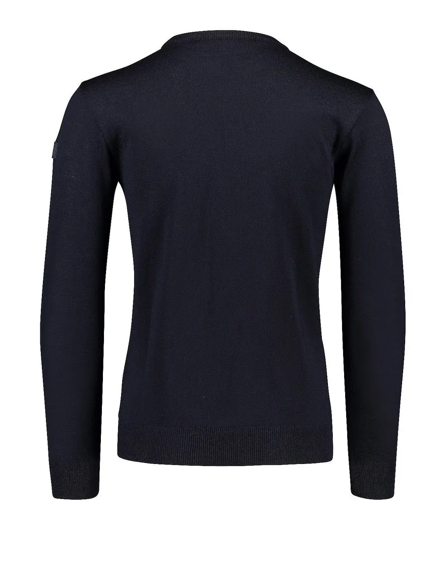 Paul & Shark pullover merino navy ronde hals