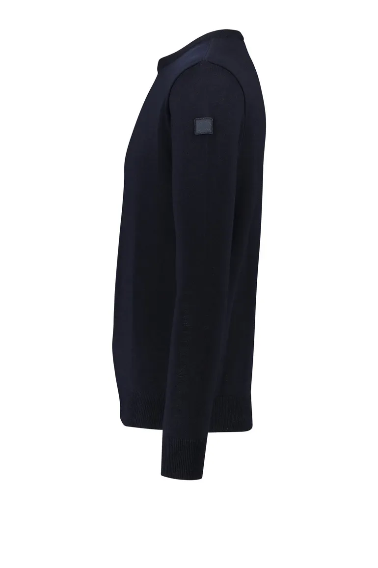 Paul & Shark pullover merino navy ronde hals