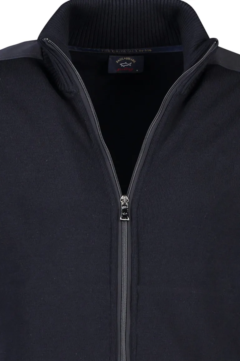 Paul & Shark vest rits wol navy