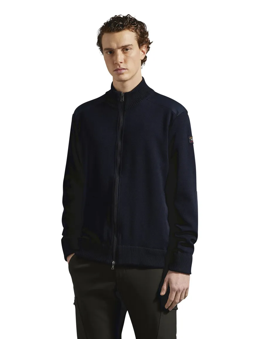 Paul & Shark vest rits wol navy