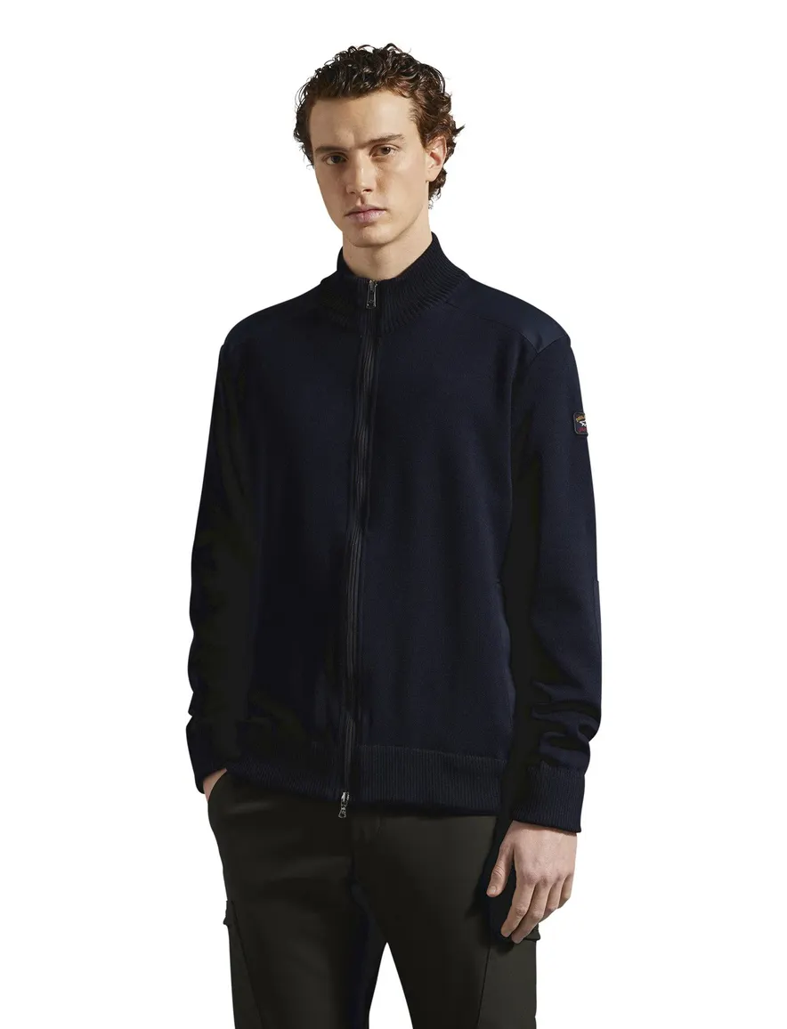 Paul & Shark vest rits wol navy