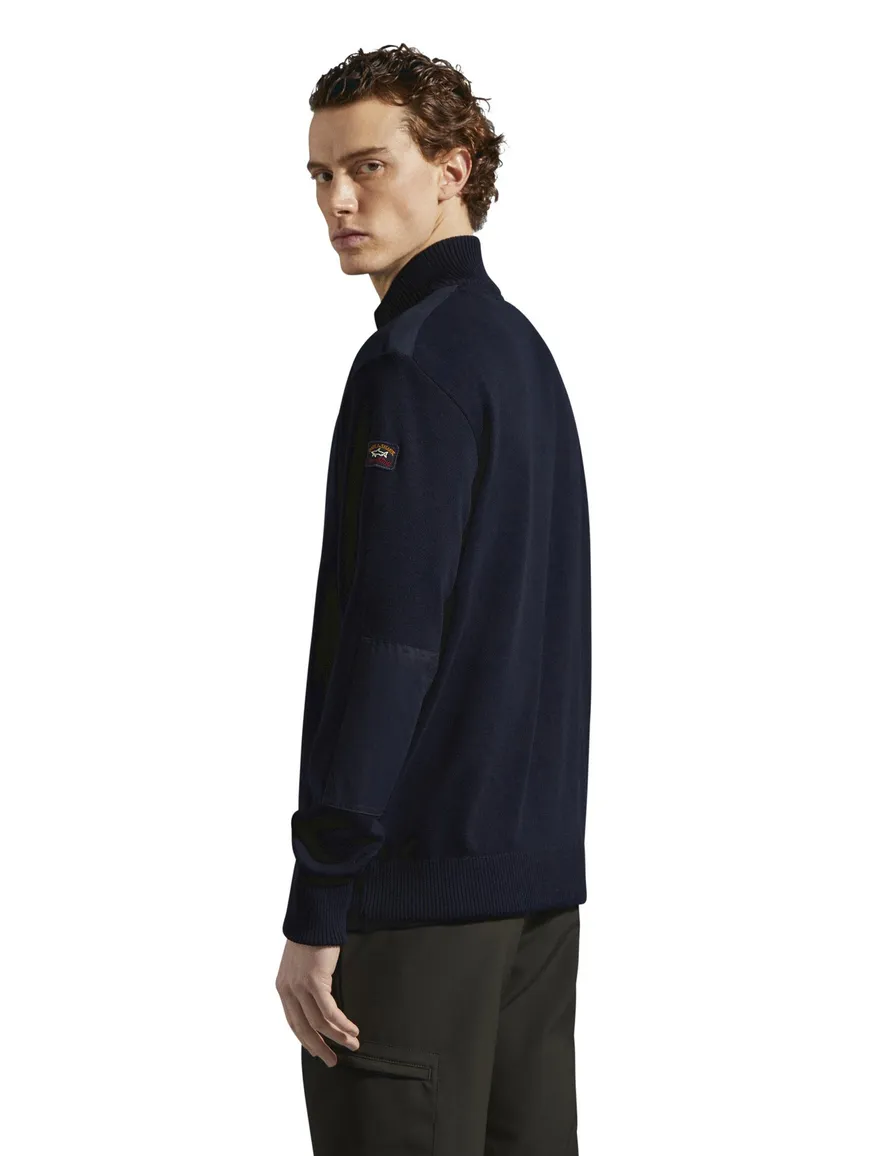 Paul & Shark vest rits wol navy