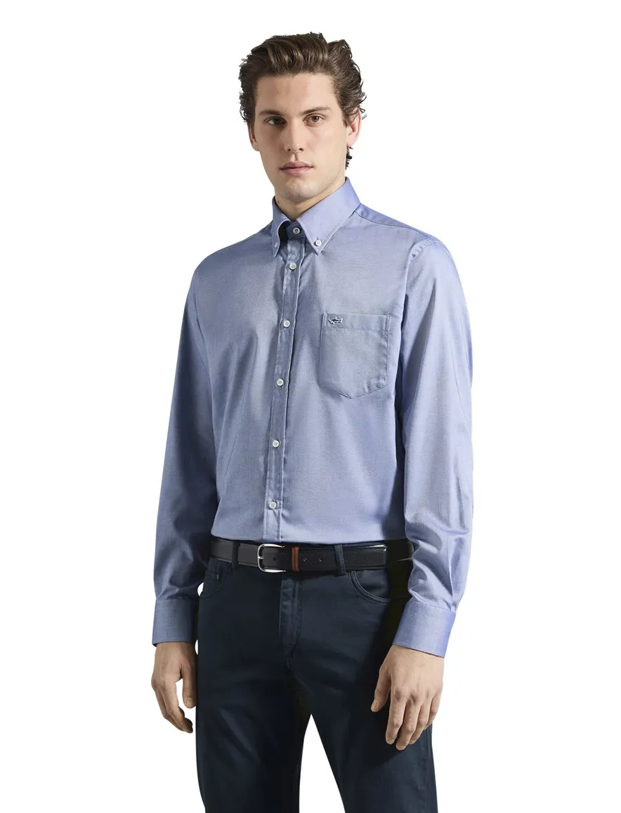 Overhemd Paul & Shark blauw button down