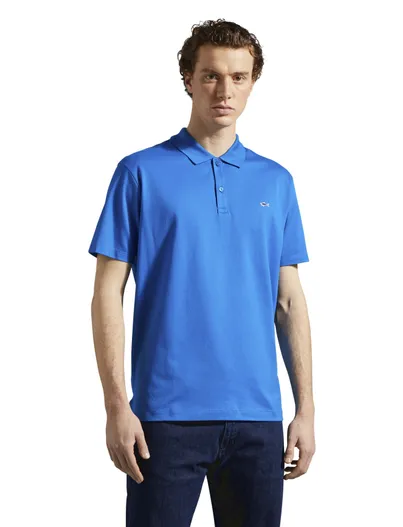 Paul & Shark Paul & Shark polo kobaltblauw korte mouw