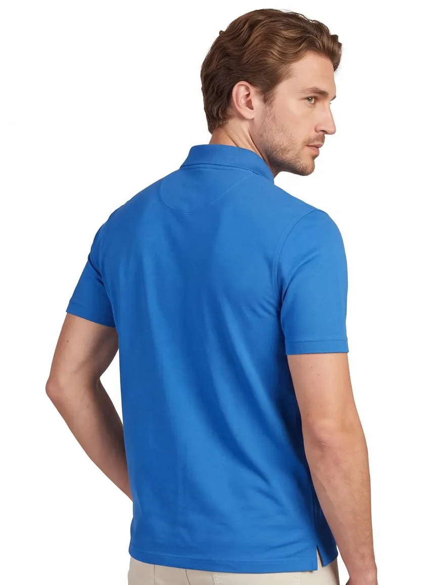 Paul & Shark polo korte mouw katoen blauw