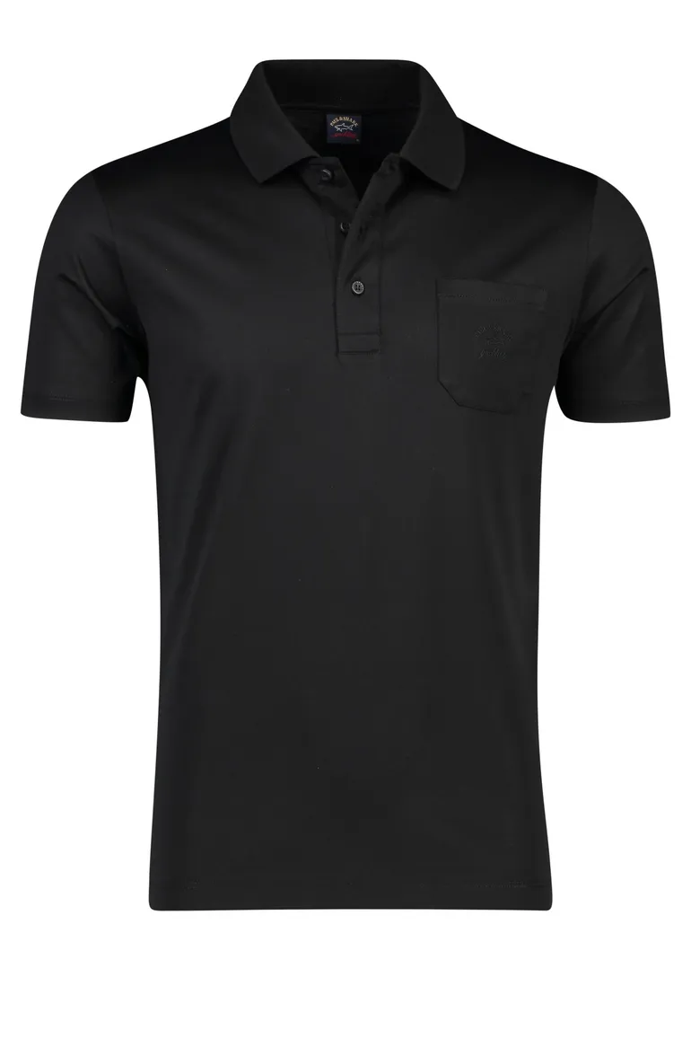 Paul & Shark polo zwart borstzak