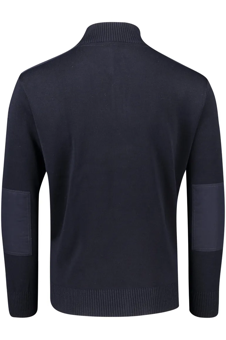 Paul & Shark trui met rits donkerblauw