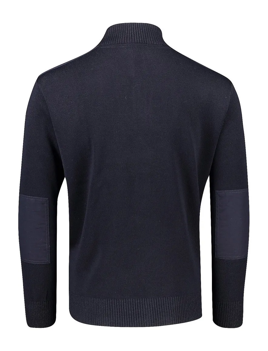 Paul & Shark trui met rits donkerblauw