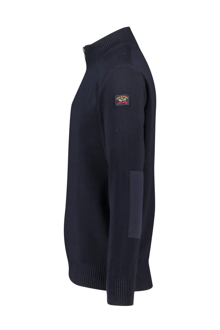 Paul & Shark trui met rits donkerblauw