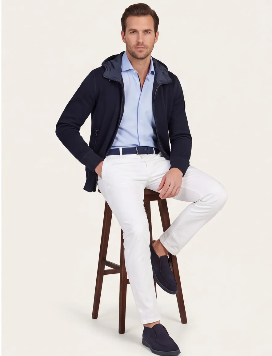 Paul & Shark vest met capuchon navy