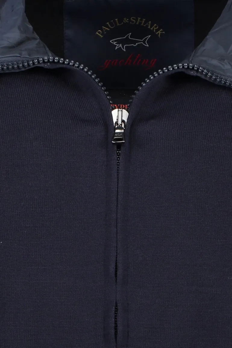 Paul & Shark vest met capuchon navy