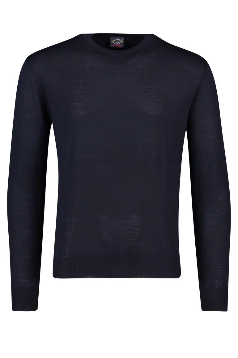 Paul & Shark trui ronde hals navy lamswol