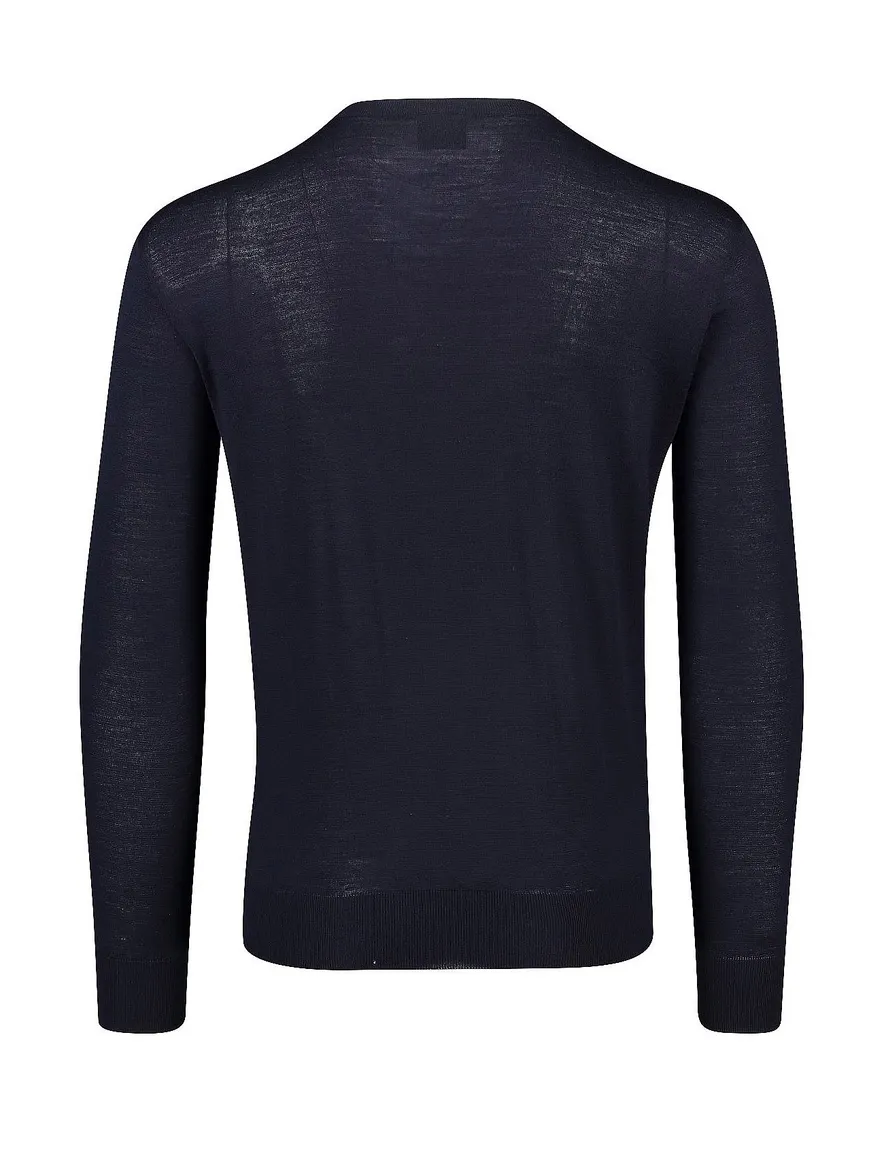 Paul & Shark trui ronde hals navy lamswol