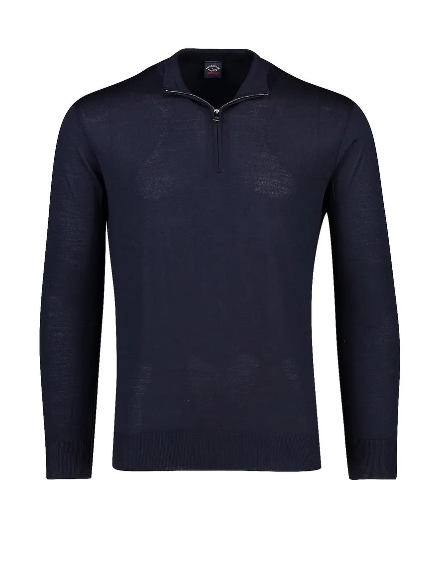 Navy trui rits in kraag Paul & Shark