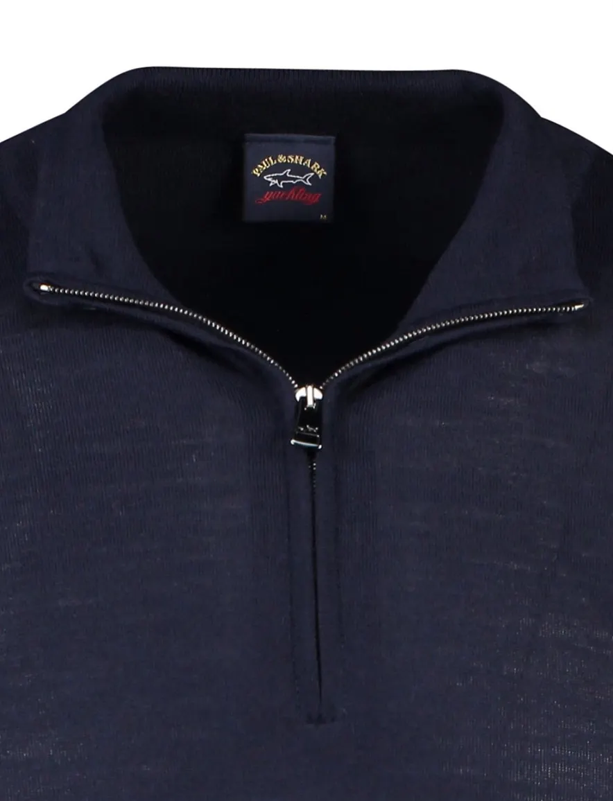 Navy trui rits in kraag Paul & Shark