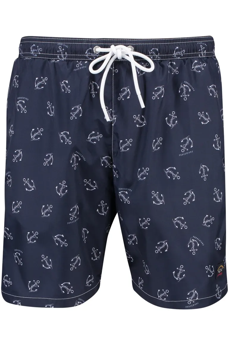 Paul & Shark zwembroek donkerblauw geprint