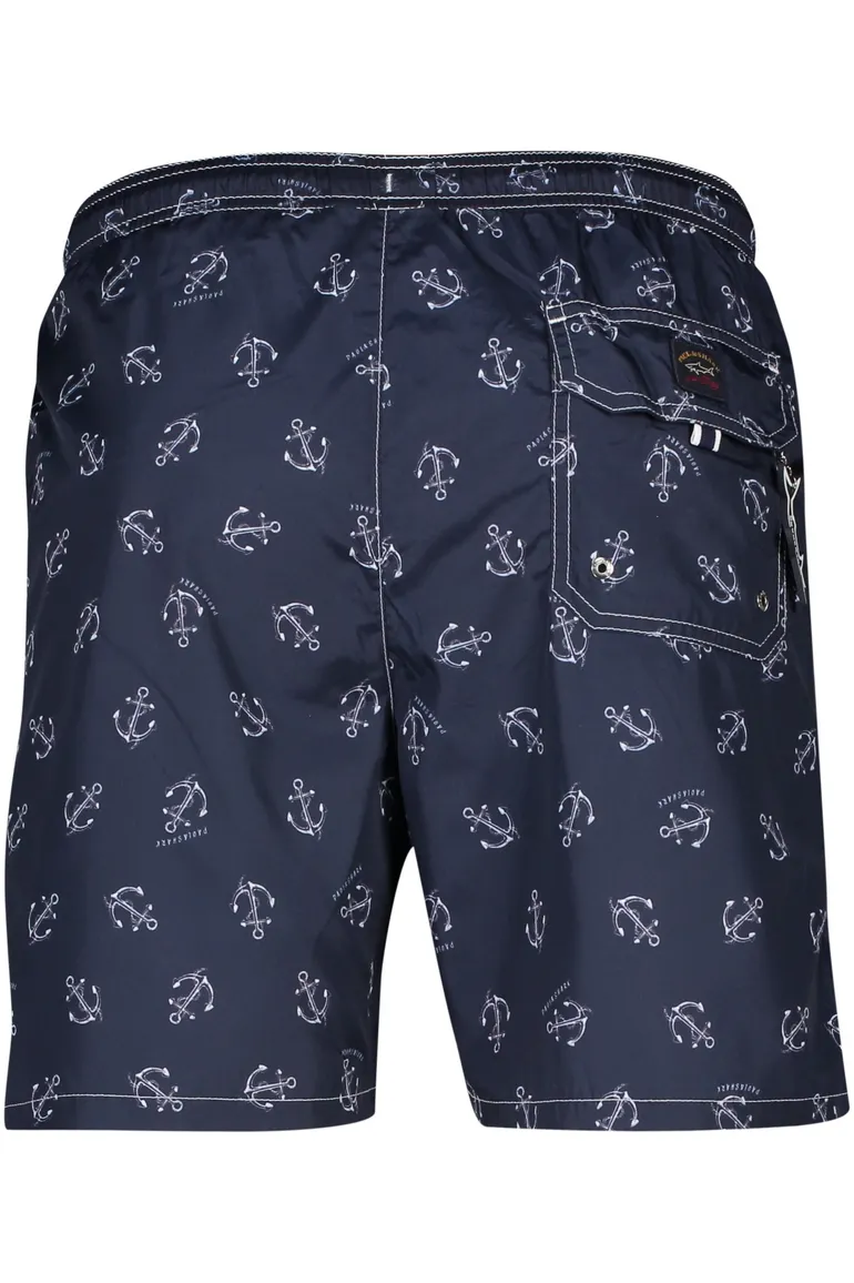 Paul & Shark zwembroek donkerblauw geprint