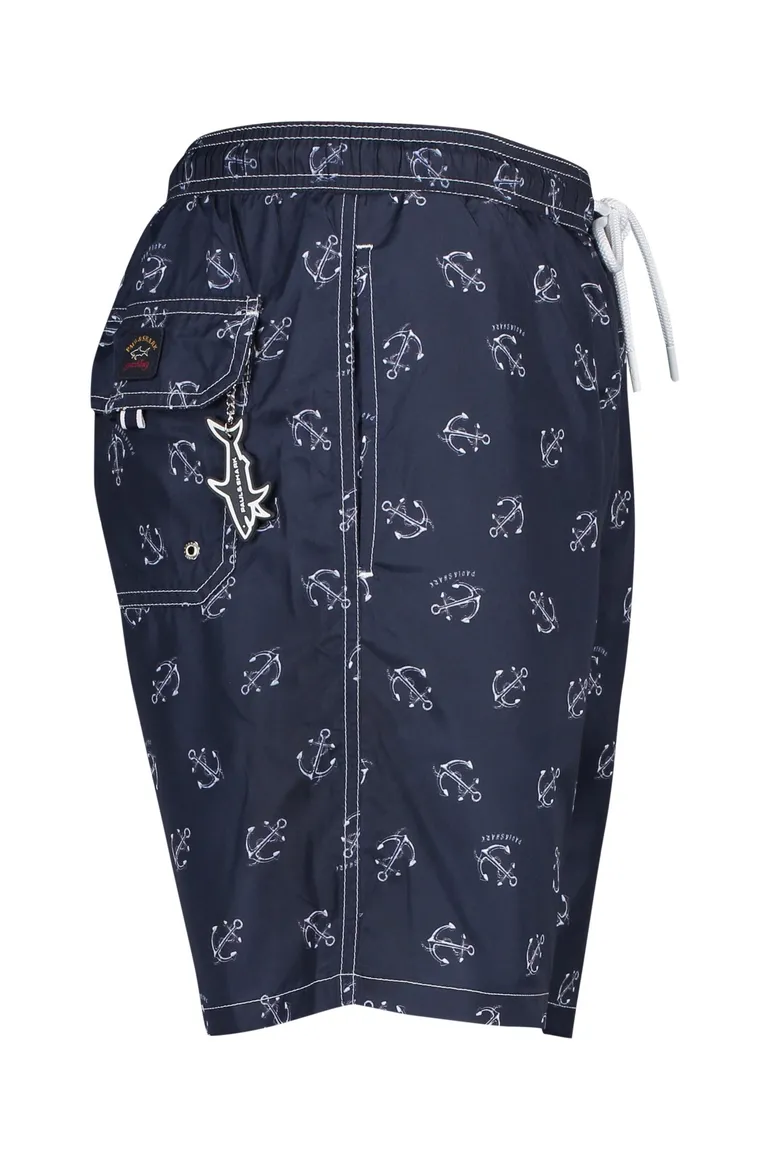 Paul & Shark zwembroek donkerblauw geprint