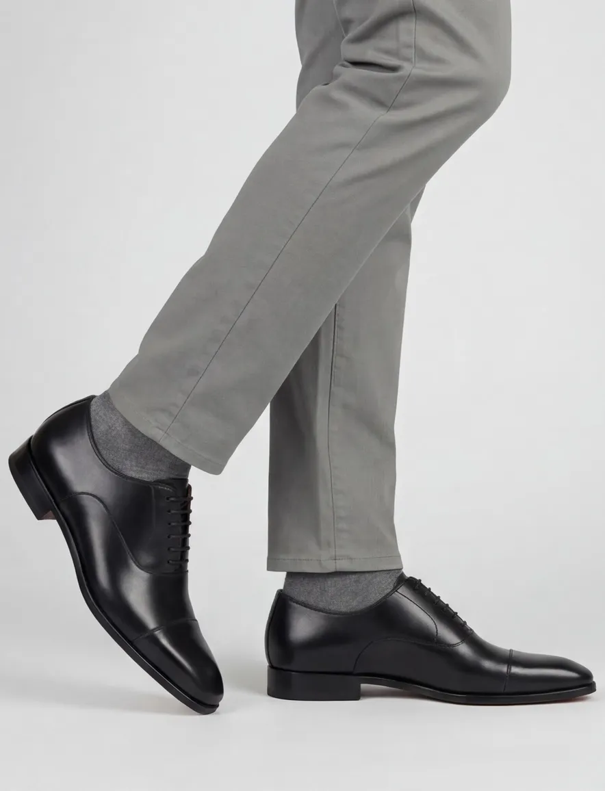 veterschoenen Magnanni effen leer zwart