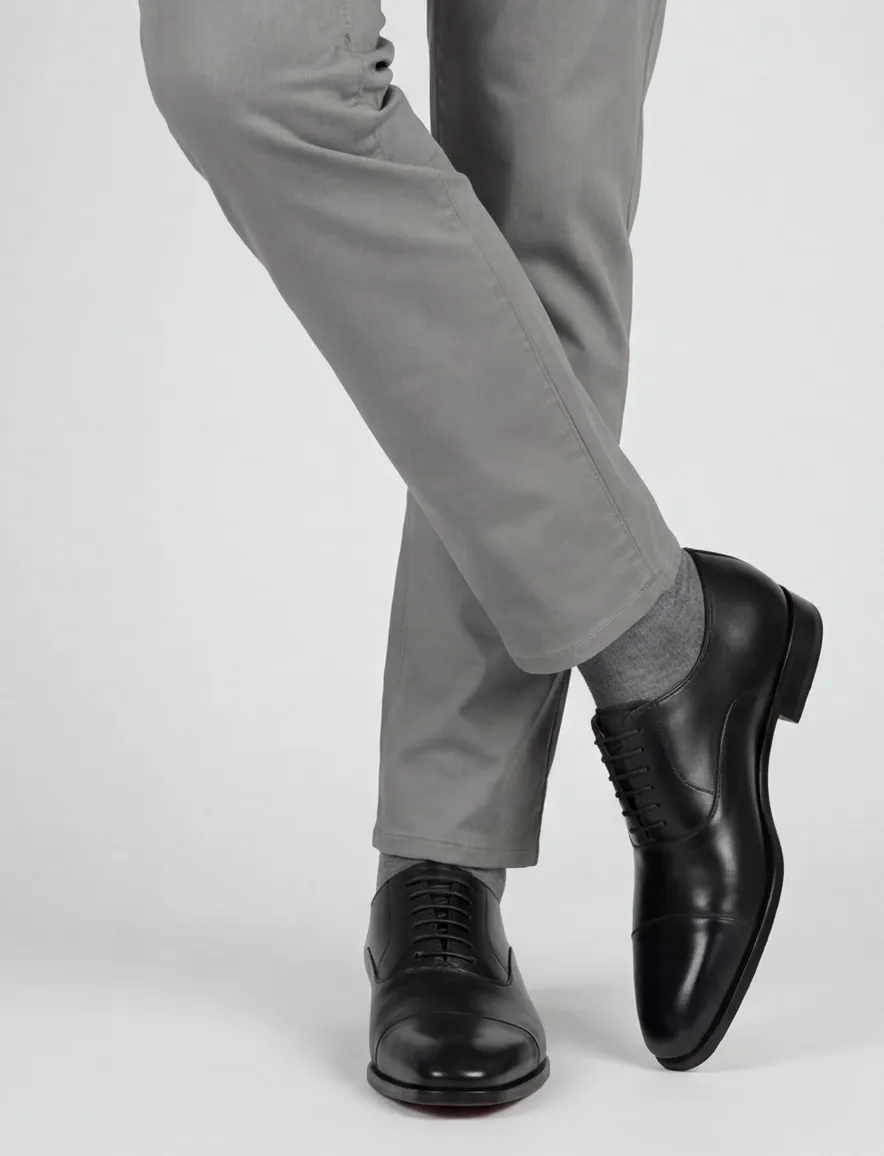 veterschoenen Magnanni effen leer zwart