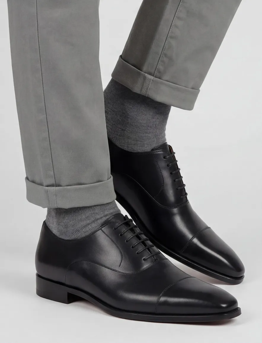 veterschoenen Magnanni effen leer zwart