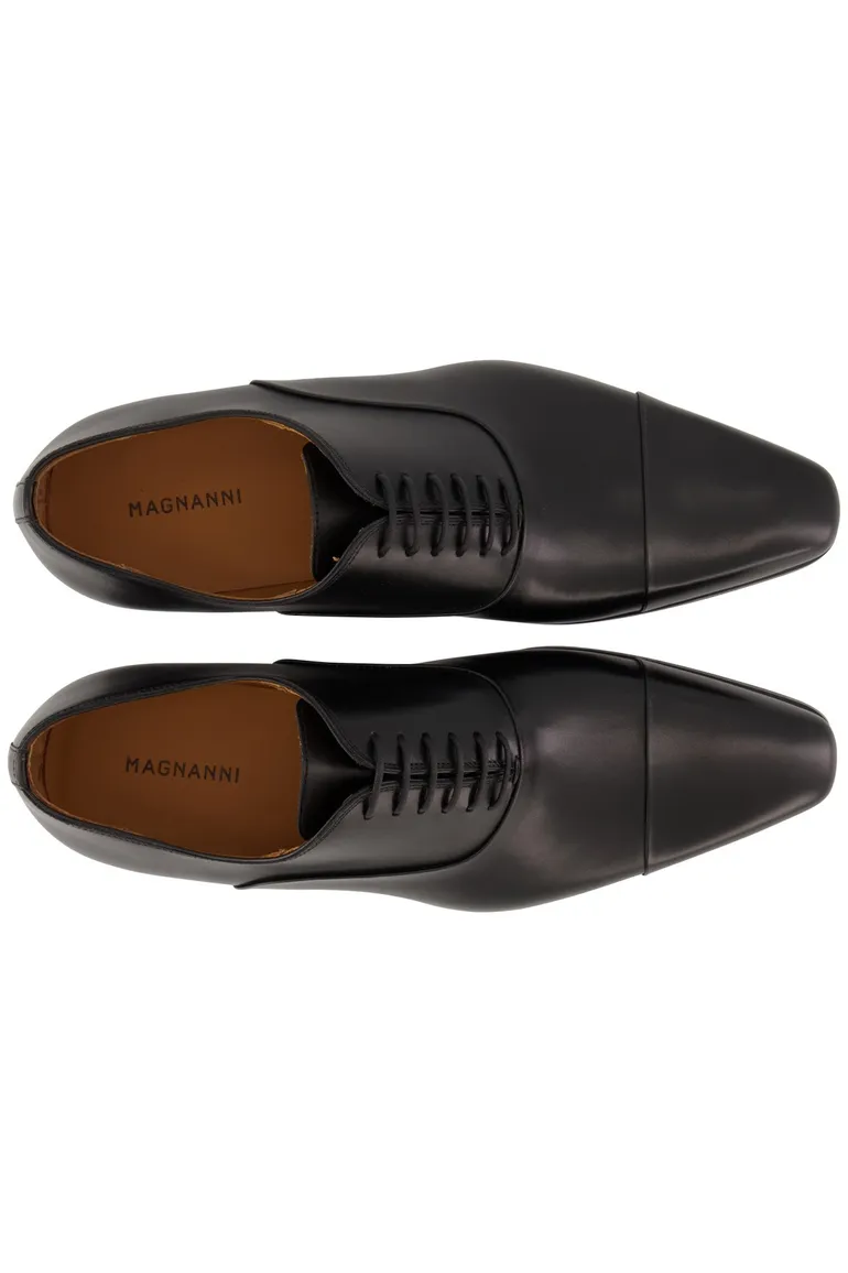 veterschoenen Magnanni effen leer zwart