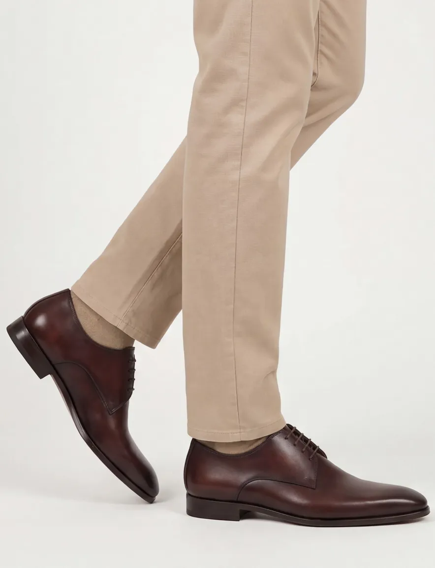 veterschoenen Magnanni effen leer bruin