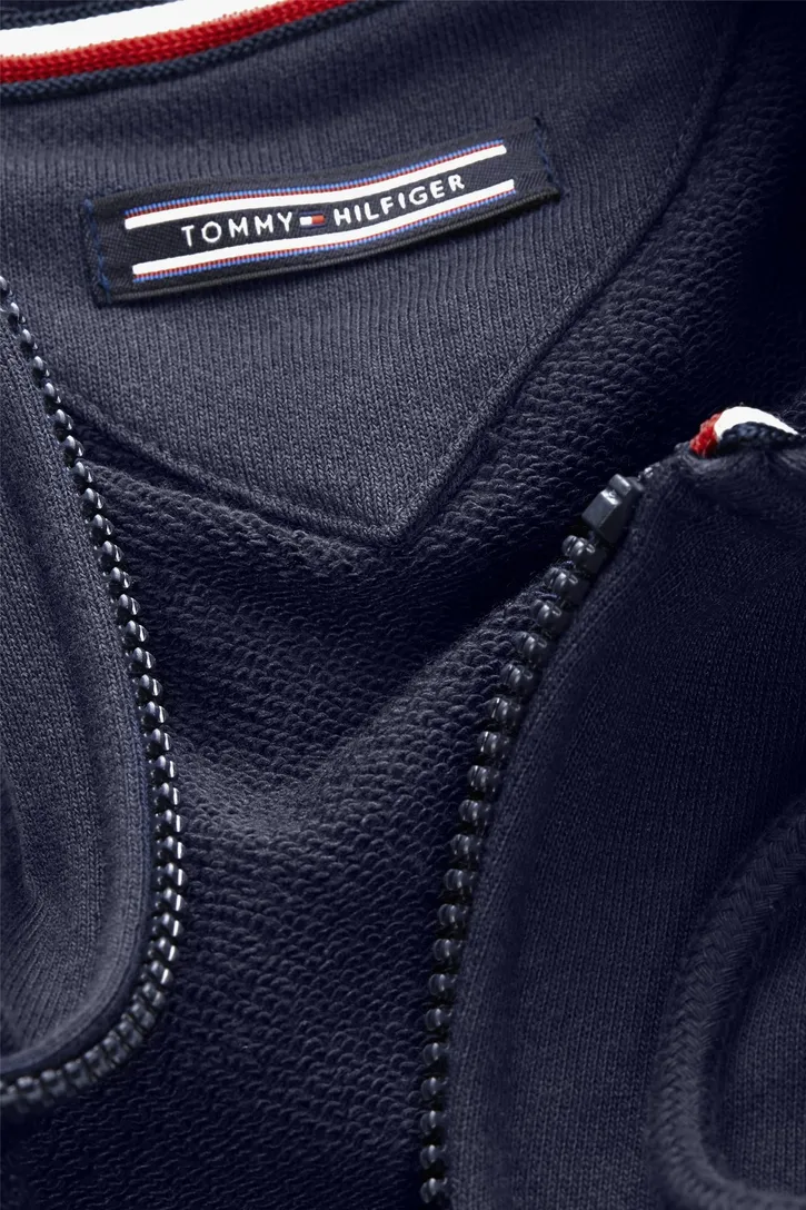 Tommy Hilfiger sweatvest navy met capuchon