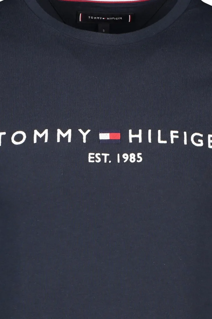 Tommy Hilfiger t-shirt ronde hals navy met logo