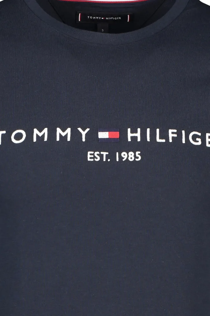 Tommy Hilfiger t-shirt ronde hals navy met logo