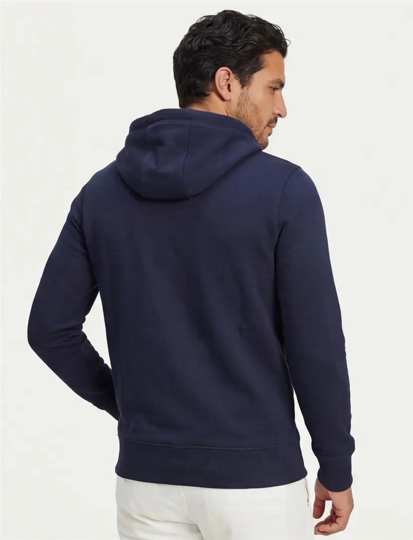 Tommy Hilfiger hoodie donkerblauw effen