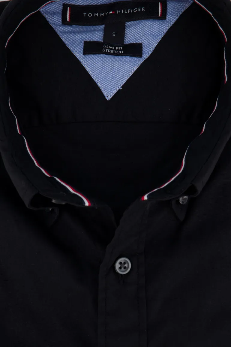 Overhemd Tommy Hilfiger zwart Slim Fit