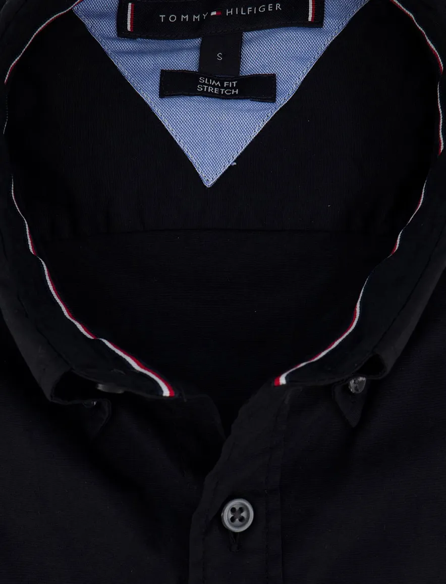 Overhemd Tommy Hilfiger zwart Slim Fit