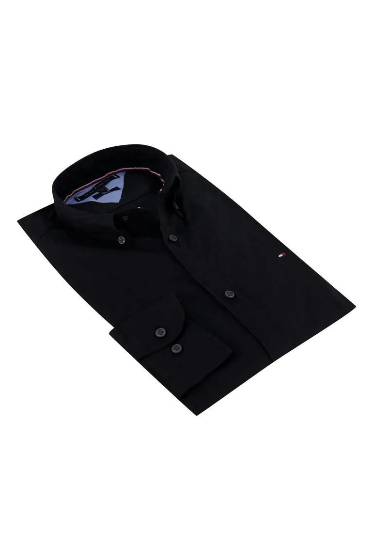Overhemd Tommy Hilfiger zwart Slim Fit