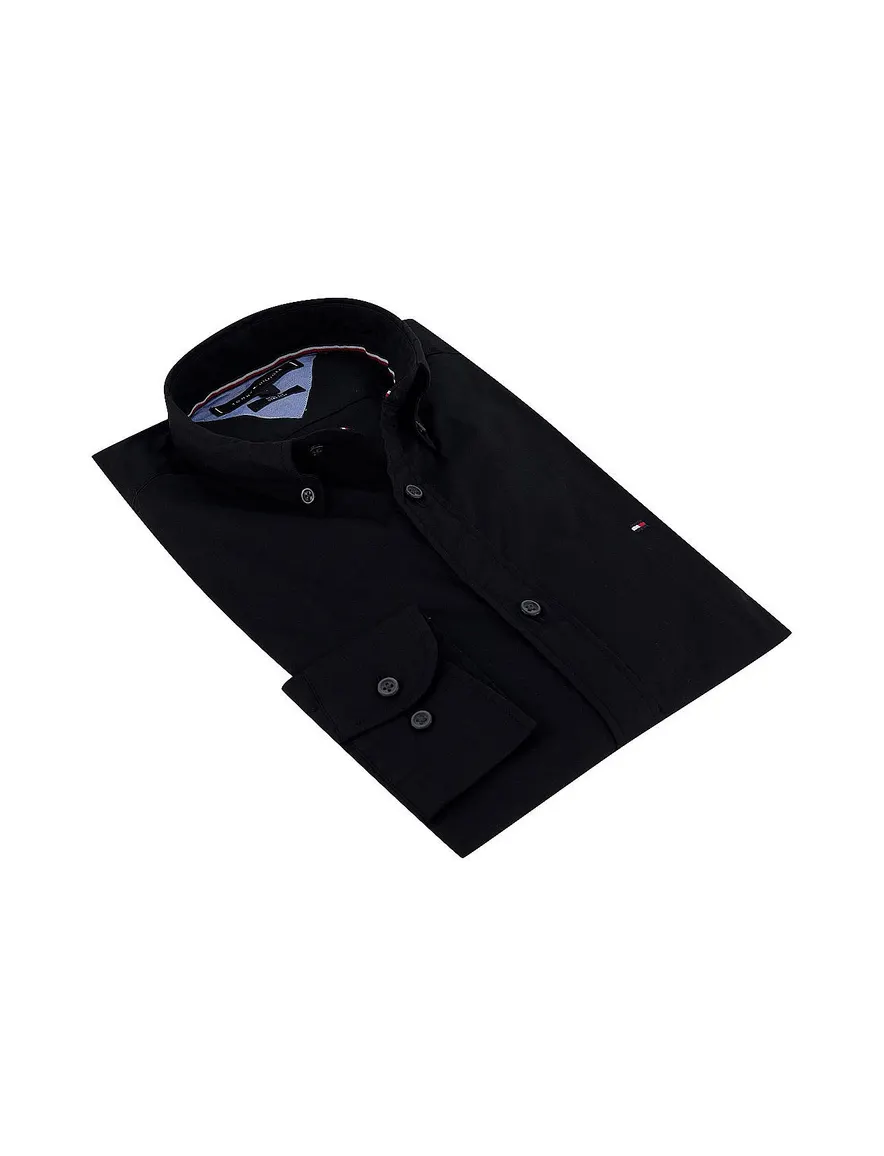 Overhemd Tommy Hilfiger zwart Slim Fit