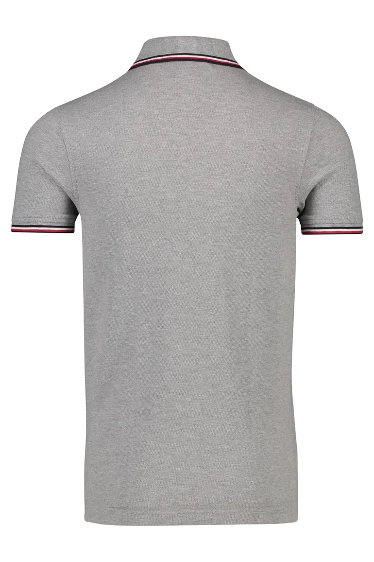 Polo grijs Big & Tall melange Tommy Hilfiger Slim Fit