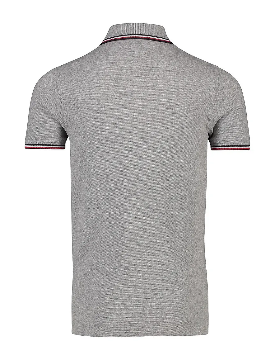 Polo grijs Big & Tall melange Tommy Hilfiger Slim Fit