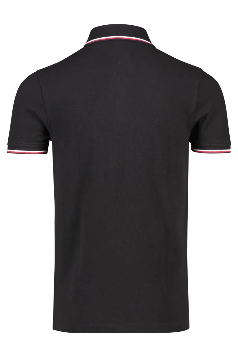 Big & Tall Tommy Hilfiger poloshirt Slim Fit zwart