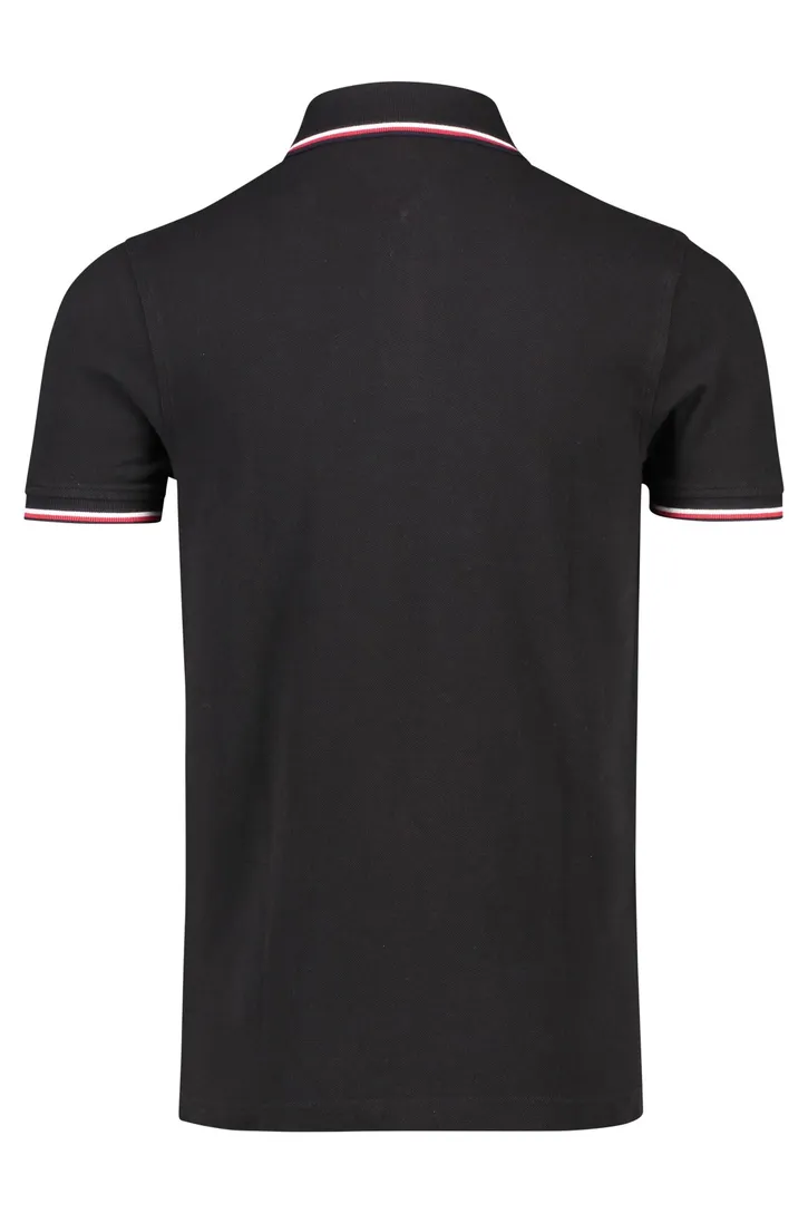 Zwarte polo Big & Tall Tommy Hilfiger Slim Fit