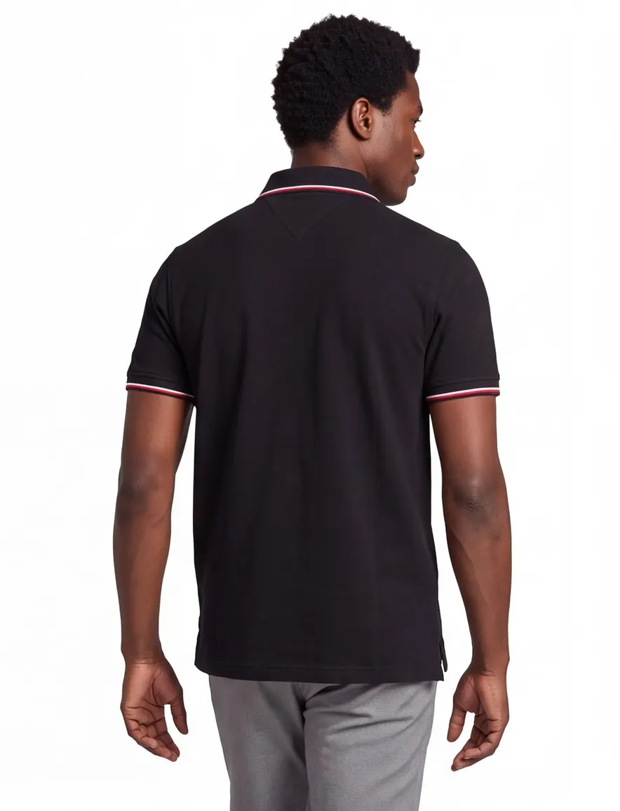 Tommy Hilfiger Big & Tall poloshirt Slim Fit zwart