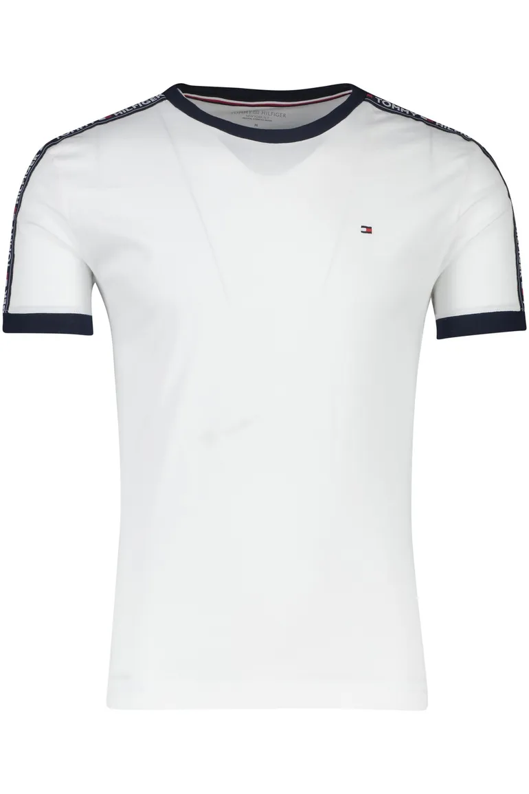Tommy Hilfiger t-shirt wit effen met logo katoen