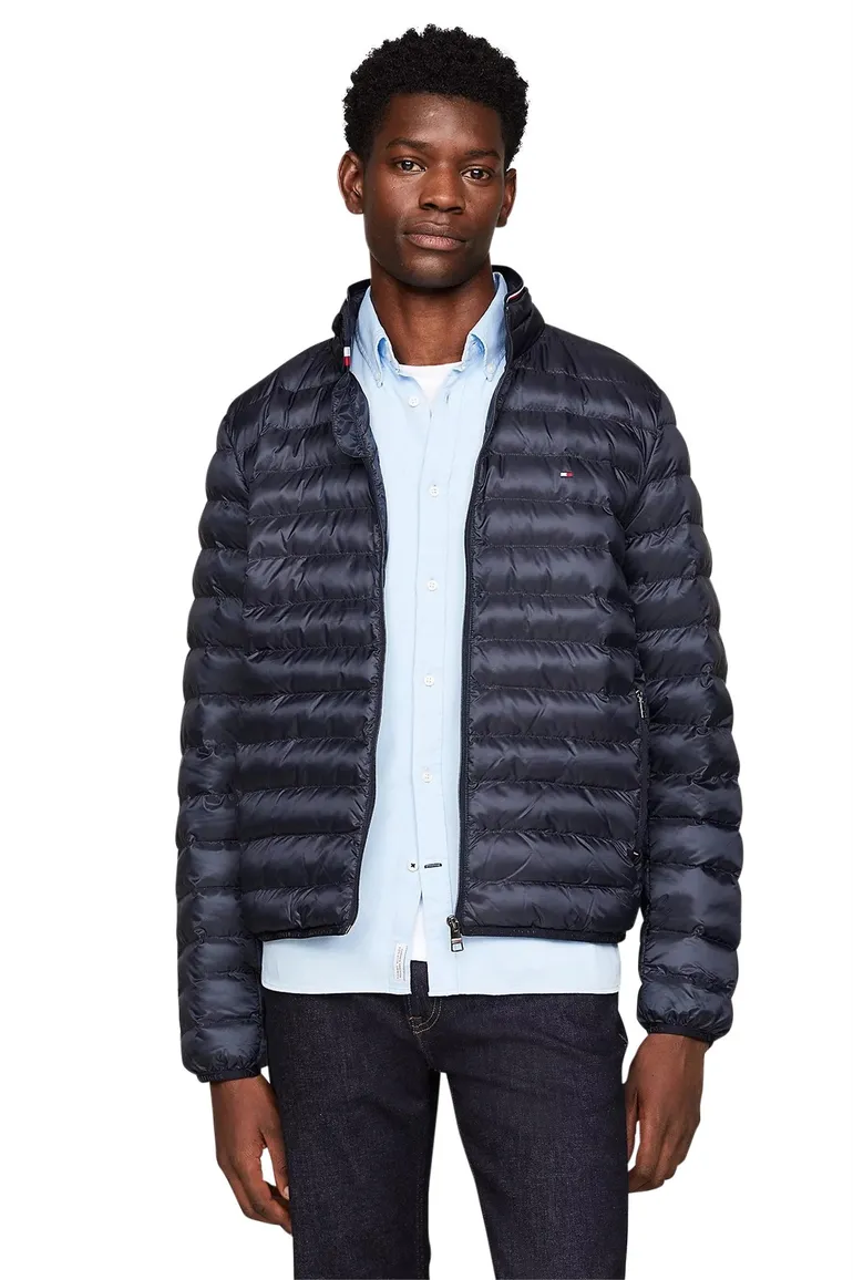 Tommy Hilfiger tussenjas donkerblauw effen