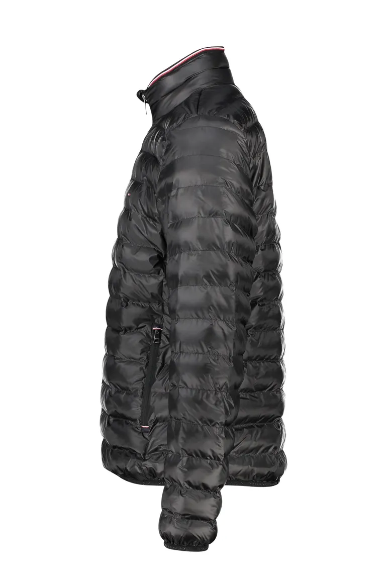 Tommy Hilfiger tussenjas Big & Tall zwart effen rits normale fit